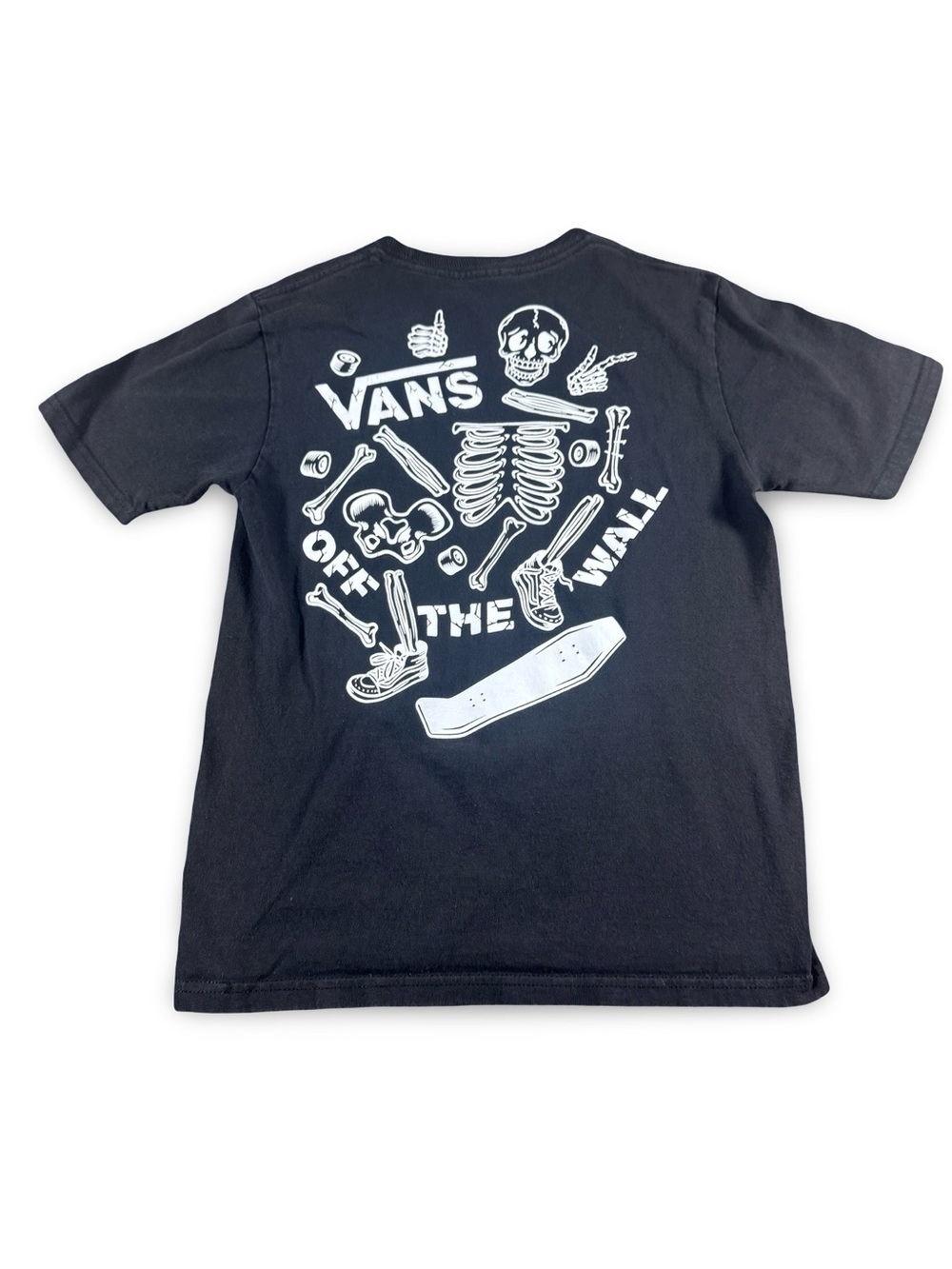 Little Boys Kids Vans Off The Wall Skeleton T-shirt Size Small S Glow in Dark